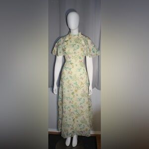 Vintage Lorrie Deb Floral Maxi Dress – Size Small – Slender Fit
